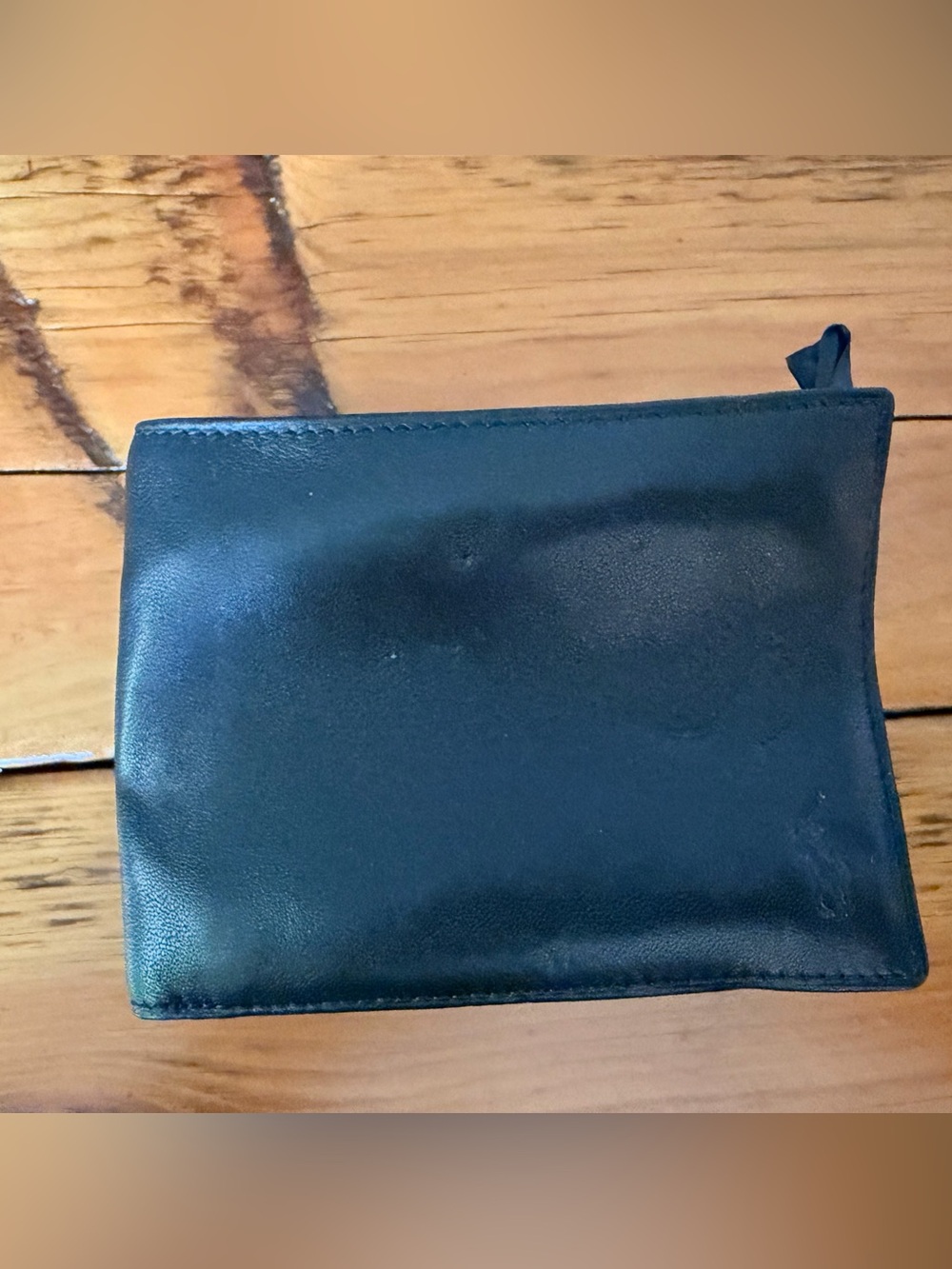 Polo by Ralph Lauren Black Leather Bi-Fold Wallet circa 1999 or 2000, Unused - Picture 12 of 13
